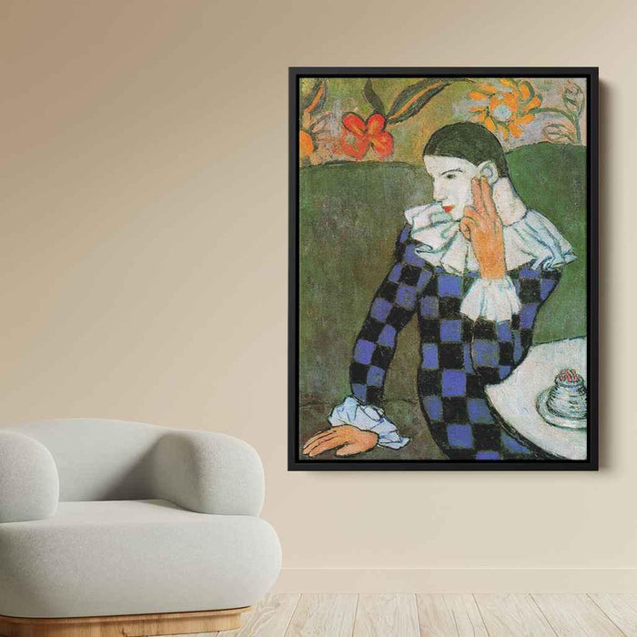 Harlequin leaning (1901) by Pablo Picasso - Canvas Artwork