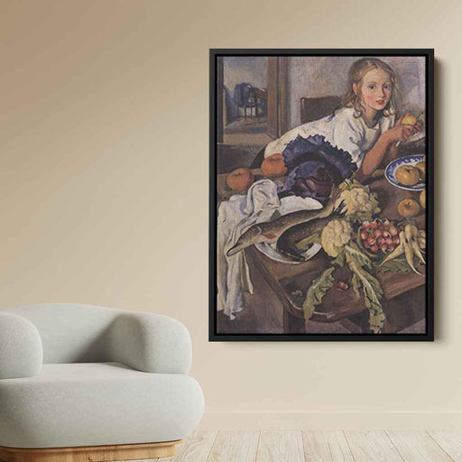 Katya still life (1923) by Zinaida Serebriakova - Canvas Artwork