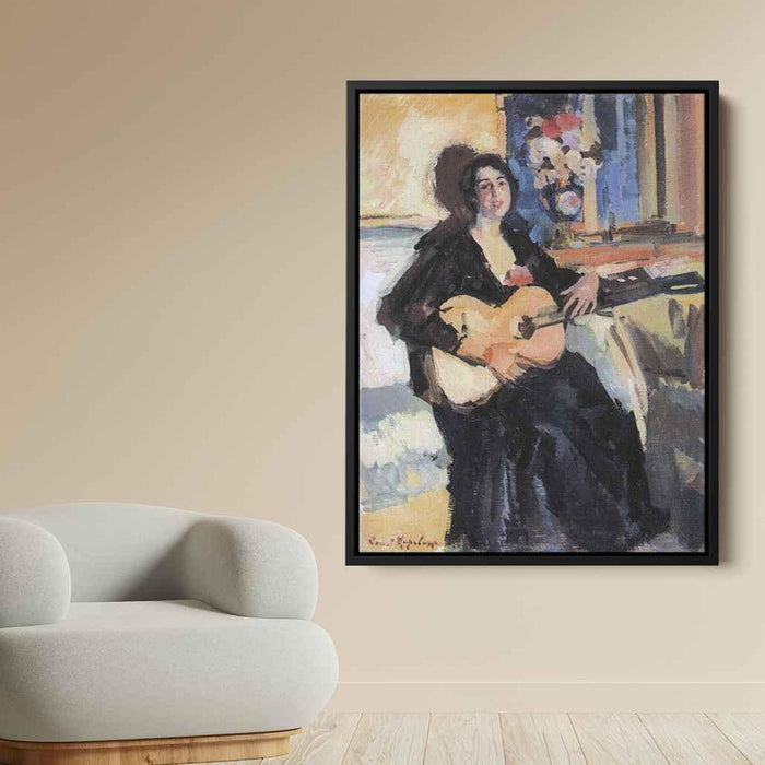 Lady with a Guitar (1911) by Konstantin Korovin - Canvas Artwork