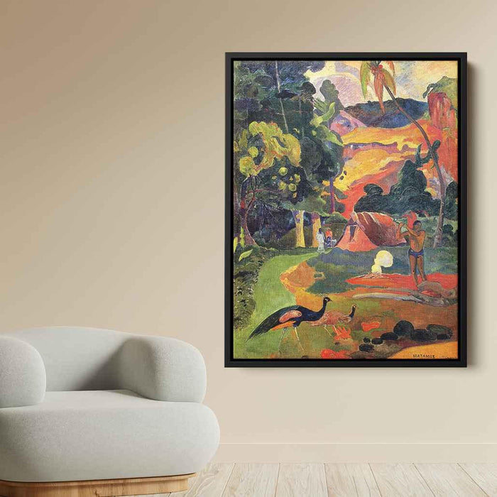 Landscape with peacocks (1892) by Paul Gauguin - Canvas Artwork