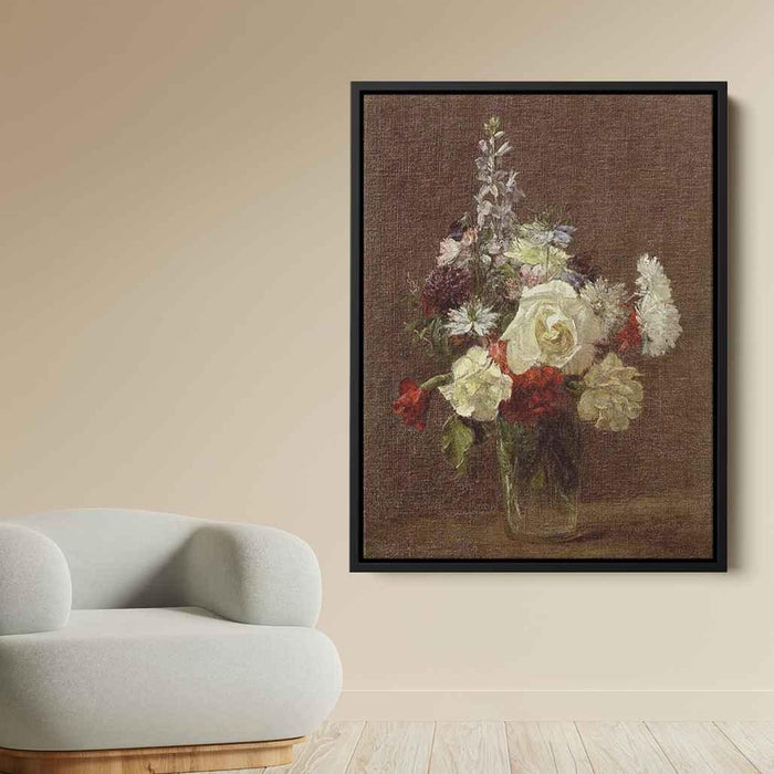 Mixed Flowers (1887) by Henri Fantin-Latour - Canvas Artwork