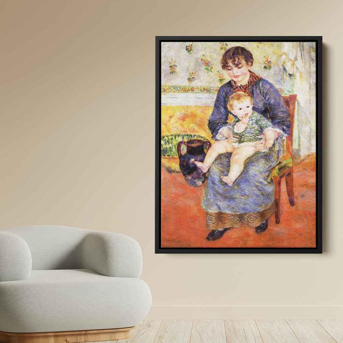 Mother and Child (1881) by Pierre-Auguste Renoir - Canvas Artwork