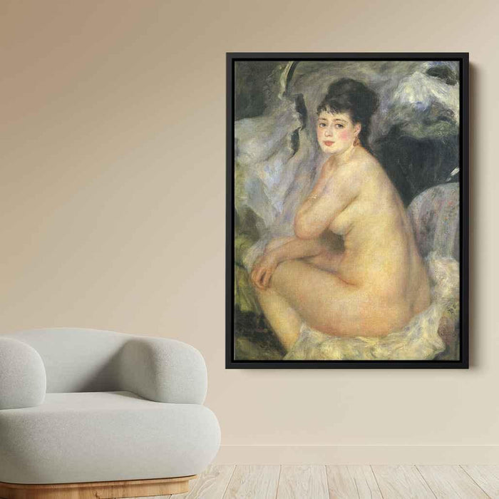 Nude Seated on a Sofa (1876) by Pierre-Auguste Renoir - Canvas Artwork