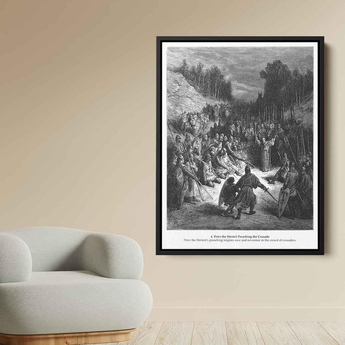 Peter the Hermit Preaching the Crusade by Gustave Dore - Canvas Artwork