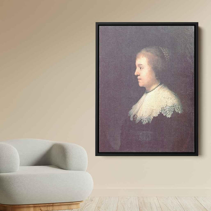 Portrait of Princess Amalia van Solms (1632) by Rembrandt - Canvas Artwork