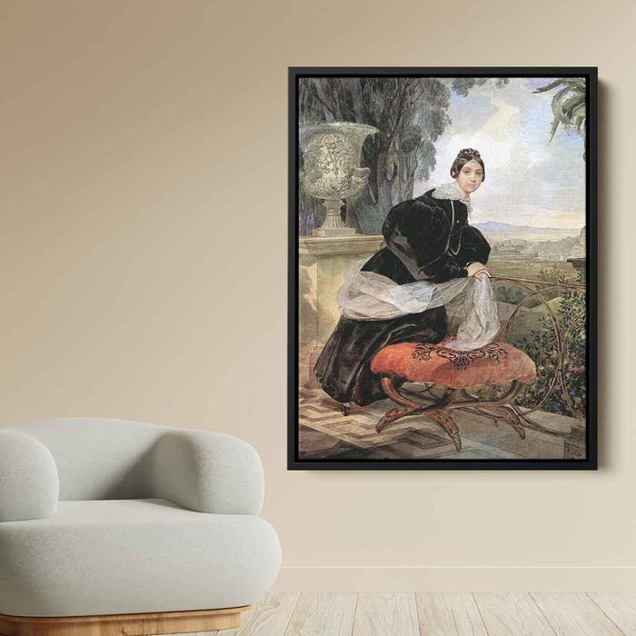 Portrait of Princess Ye. P. Saltykova (1835) by Karl Bryullov - Canvas Artwork