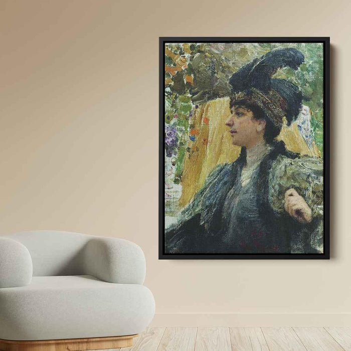 Portrait of V. V. Verevkina (1916) by Ilya Repin - Canvas Artwork