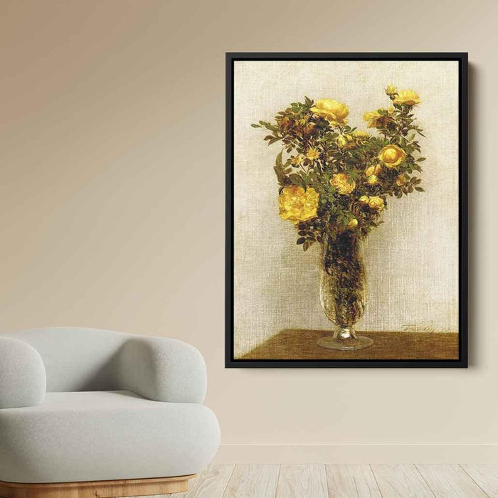 Roses Lying on Gold Velvet by Henri Fantin-Latour - Canvas Artwork