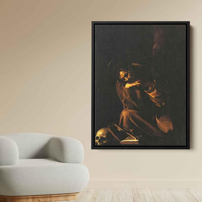Saint Francis in Meditation (1606) by Caravaggio - Canvas Artwork