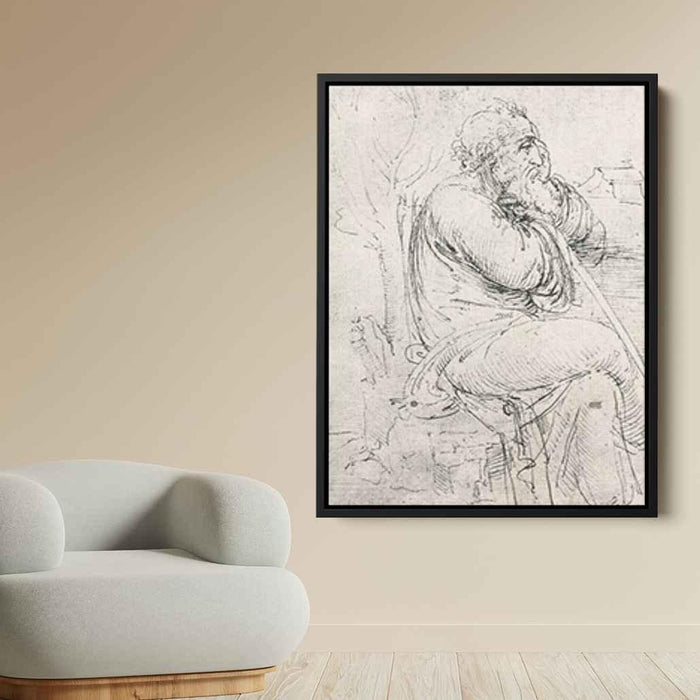 Seated old man (1498) by Leonardo da Vinci - Canvas Artwork