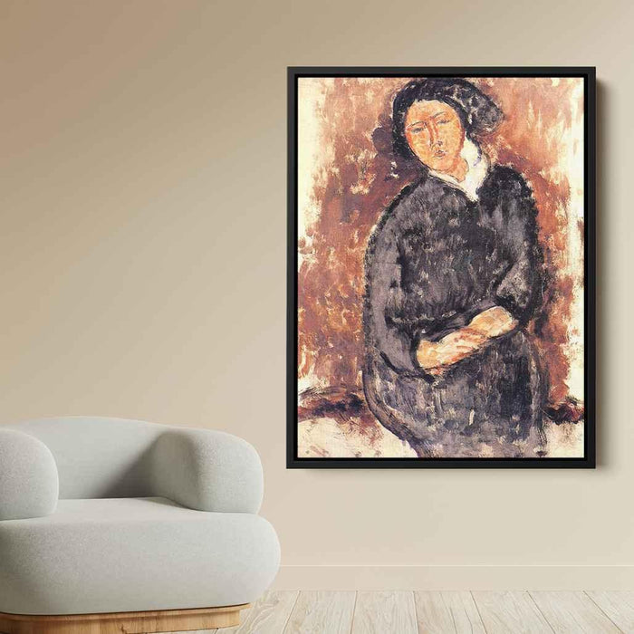 Seated Woman (1919) by Amedeo Modigliani - Canvas Artwork