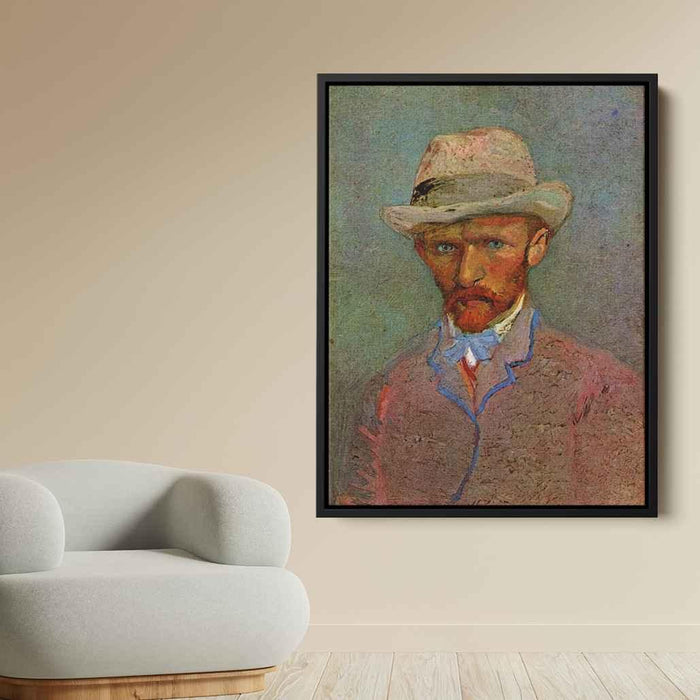 Self-Portrait with Gray Felt Hat (1887) by Vincent van Gogh - Canvas Artwork