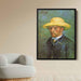 Self-Portrait with Straw Hat (1887) by Vincent van Gogh - Canvas Artwork