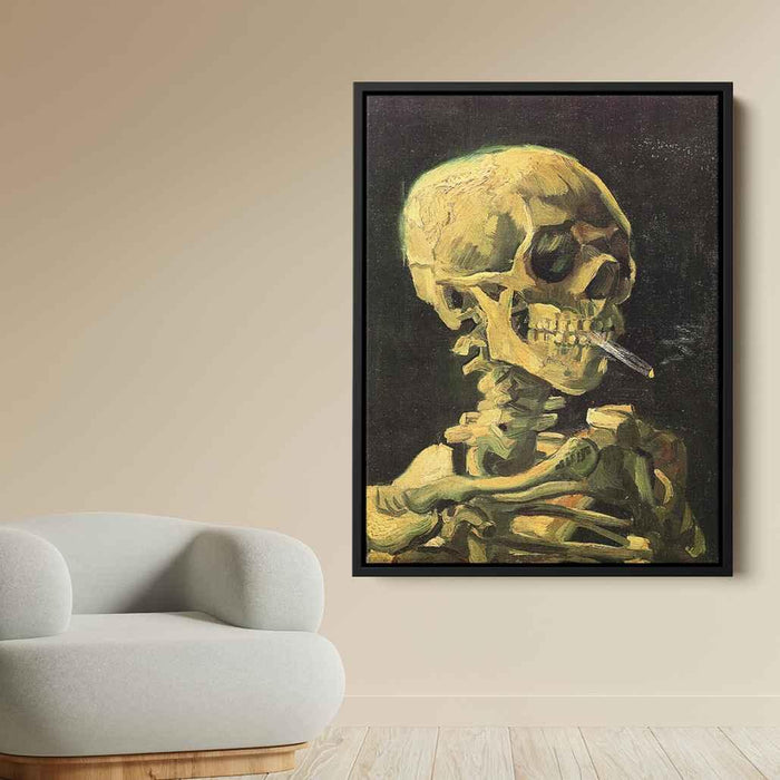 Skull with Burning Cigarette (1885) by Vincent van Gogh - Canvas Artwork