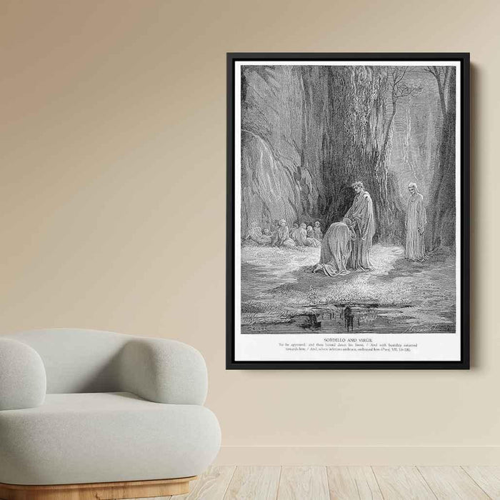 Sordello and Virgil by Gustave Dore - Canvas Artwork