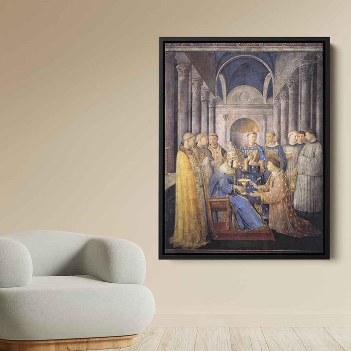 St. Peter Consacrates St. Lawrence as Deacon (1449) by Fra Angelico - Canvas Artwork