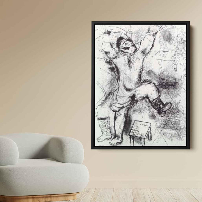 Tchitchikov triumphant (1923) by Marc Chagall - Canvas Artwork