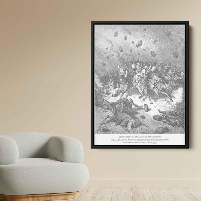 The Army of the Amorites Is Destroyed by Gustave Dore - Canvas Artwork