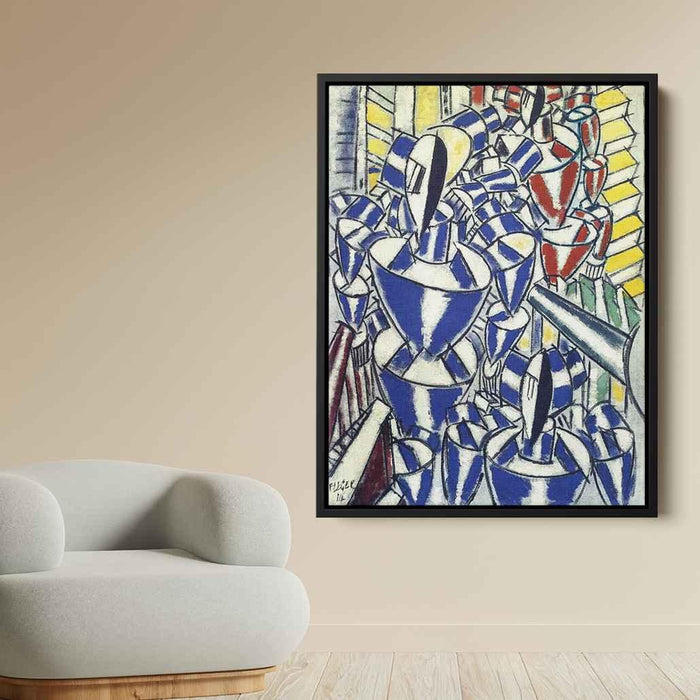 The Exit of the Russian Ballet (1914) by Fernand Leger - Canvas Artwork