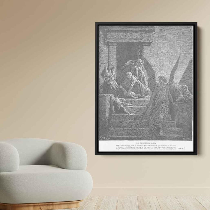 The Firstborn of the Egyptians Are Slain by Gustave Dore - Canvas Artwork