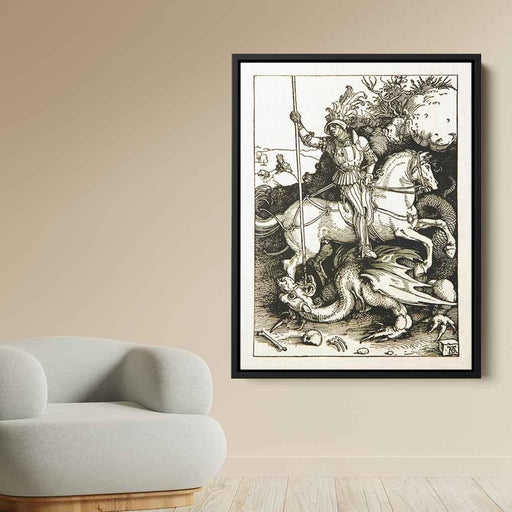 St. George and the Dragon (1504) by Albrecht Durer - Canvas Artwork