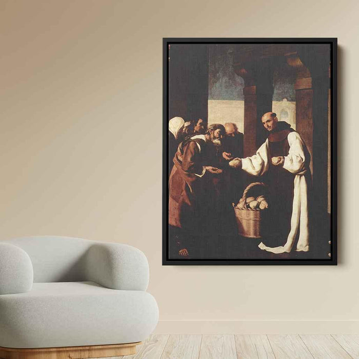 The mercy of Fra Martin de Vizcaya (1639) by Francisco de Zurbaran - Canvas Artwork
