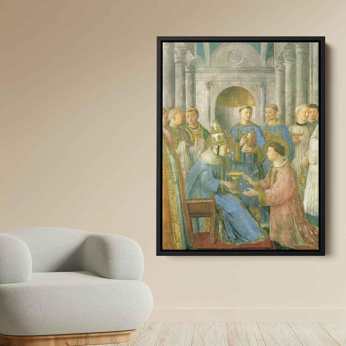 The ordination of St. Lawrence (1449) by Fra Angelico - Canvas Artwork