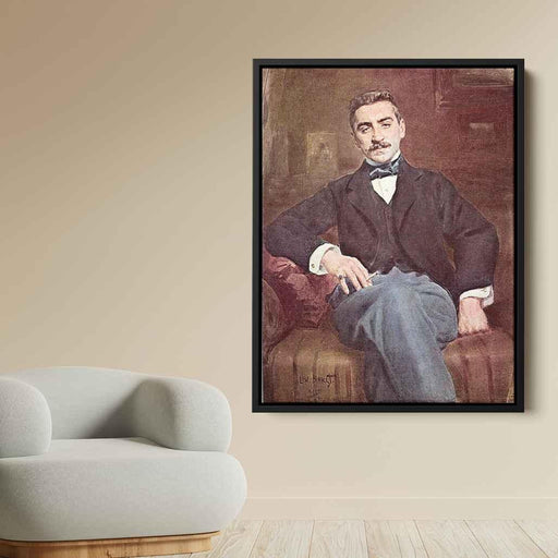 The Portrait of Walter Fedorovich Nuvel by Leon Bakst - Canvas Artwork