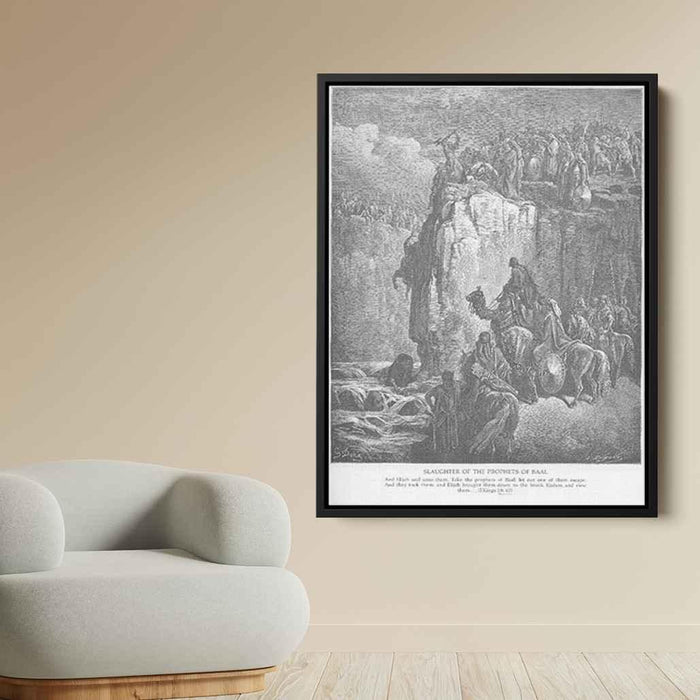 The Prophets of Baal Are Slaughtered by Gustave Dore - Canvas Artwork