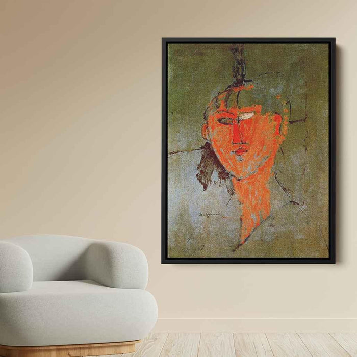 The Red Head (1915) by Amedeo Modigliani - Canvas Artwork