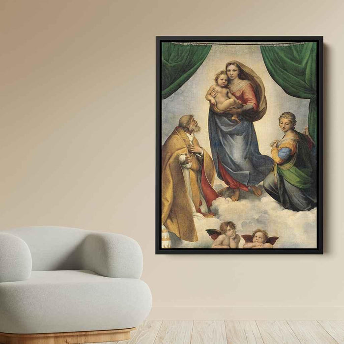 The Sistine Madonna (1513) by Raphael - Canvas Artwork