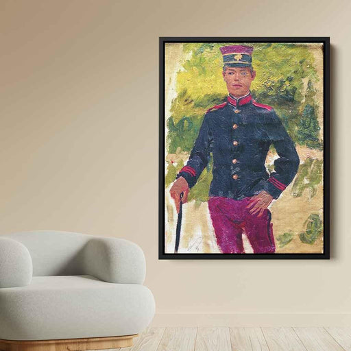 The young soldier. Parisian style by Ilya Repin - Canvas Artwork