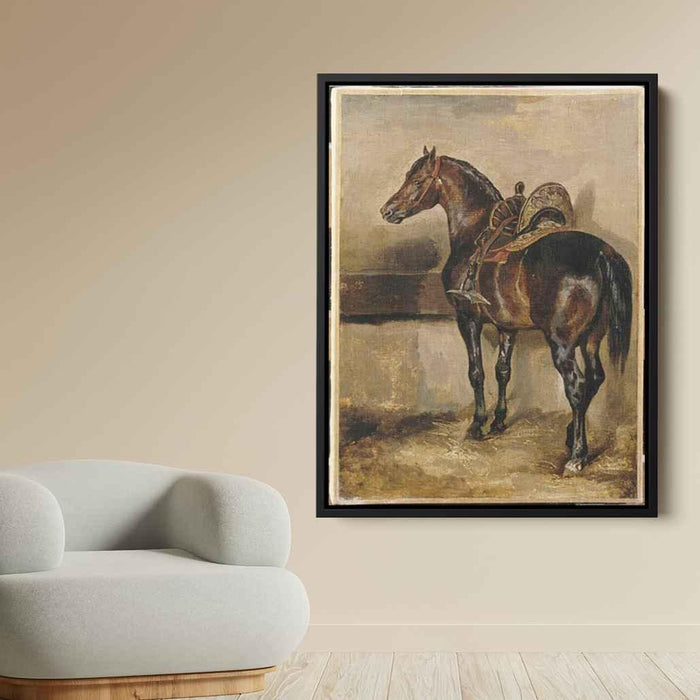 Turkish horse in a stable by Théodore Géricault - Canvas Artwork