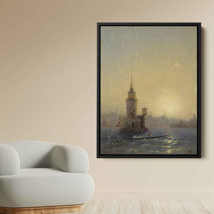 View of Leandrovsk tower in Constantinople (1848) by Ivan Aivazovsky - Canvas Artwork