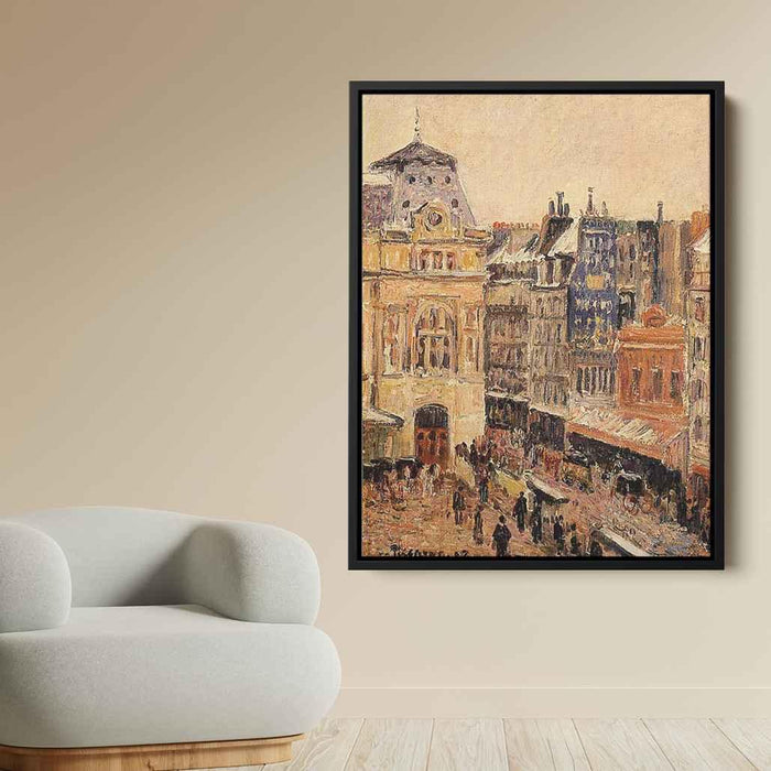 View of Paris, Rue d'Amsterdam by Camille Pissarro - Canvas Artwork