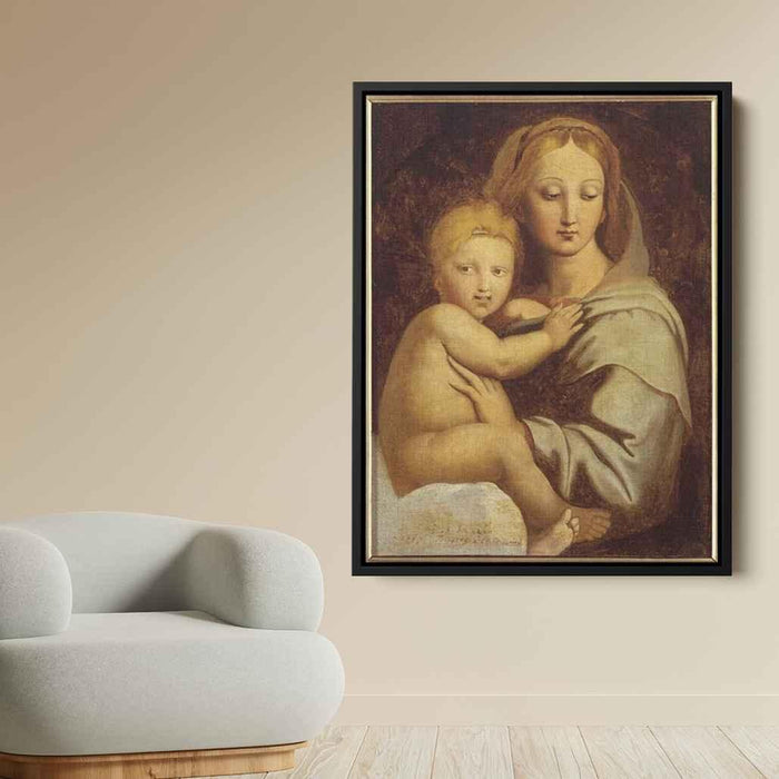 Virgin and Child with candelabra by Jean Auguste Dominique Ingres - Canvas Artwork