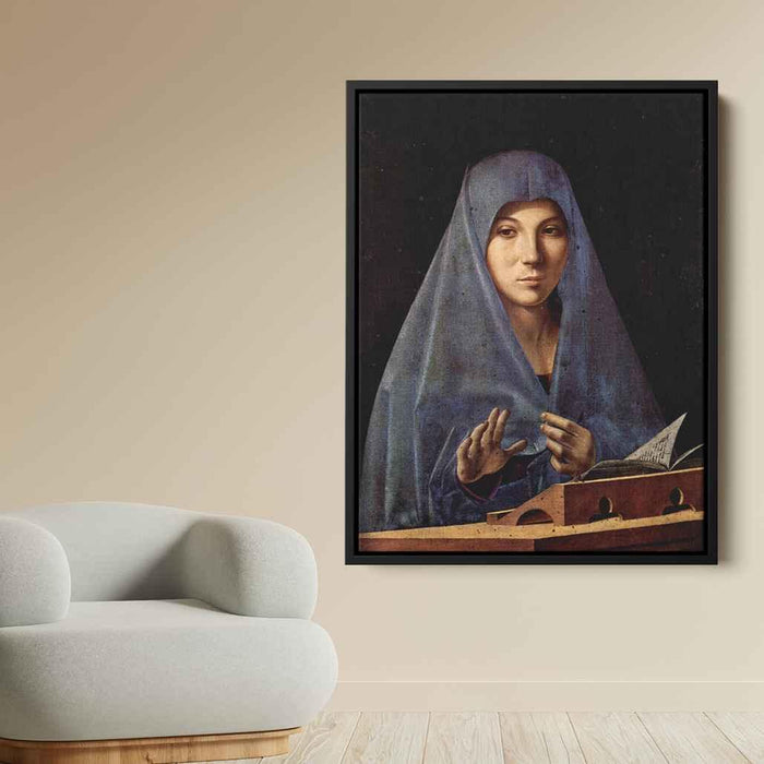 Virgin Annunciate (1475) by Antonello da Messina - Canvas Artwork