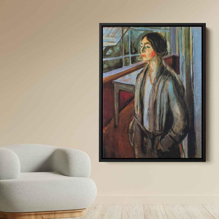 Woman on the Verandah (1924) by Edvard Munch - Canvas Artwork
