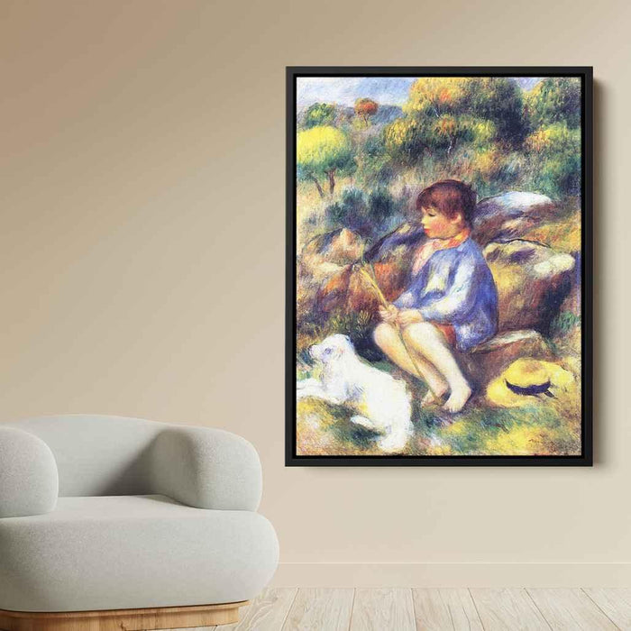 Young Boy by the River (1890) by Pierre-Auguste Renoir - Canvas Artwork