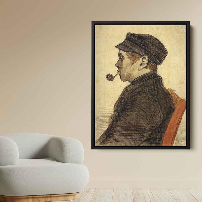 Young Man with a Pipe (1884) by Vincent van Gogh - Canvas Artwork