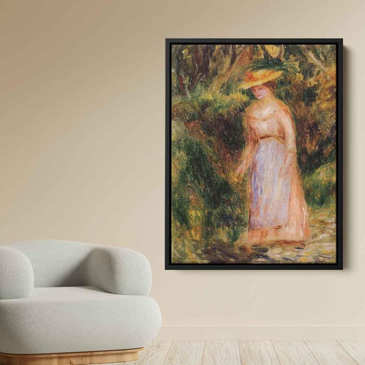 Young Woman Taking a Walk by Pierre-Auguste Renoir - Canvas Artwork