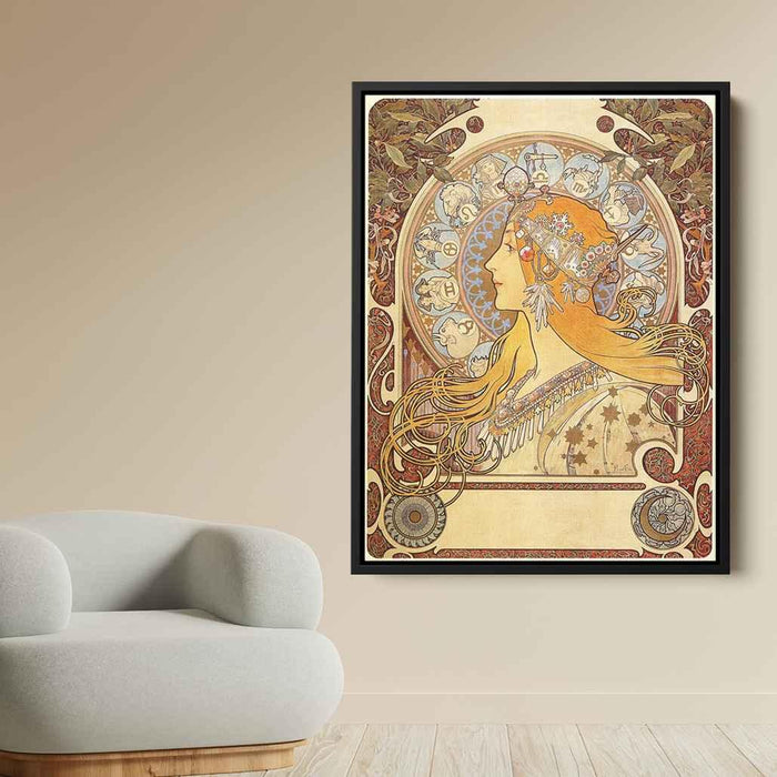 Zodiac (1896) by Alphonse Mucha - Canvas Artwork