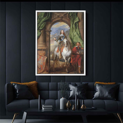 Equestrian Portrait of Charles I, King of England with Seignior de St Antoine by Anthony van Dyck - Canvas Artwork