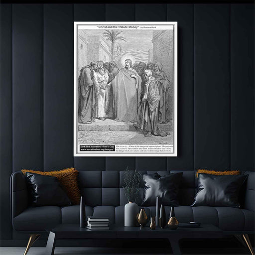 Christ And The Tribute Money by Gustave Dore - Canvas Artwork