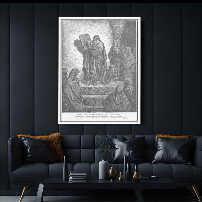 Ezra Reads the Law to the People by Gustave Dore - Canvas Artwork