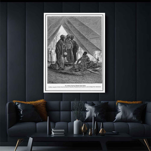 Godfrey Imposes Tributes Upon Emirs_GustaveDore_sqs__crusades_godfrey_imposes_tributes__xyz32732.gif by Gustave Dore - Canvas Artwork