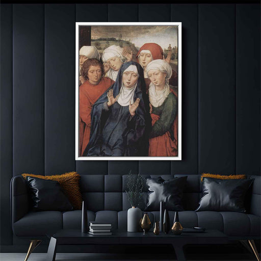 Granada diptych, right wing, the holy women and St. John by Hans Memling - Canvas Artwork