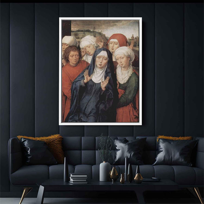 Granada diptych, right wing, the holy women and St. John by Hans Memling - Canvas Artwork