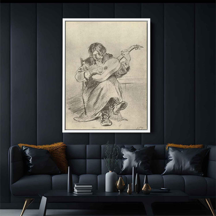 Guitarist-bach by Vasily Perov - Canvas Artwork