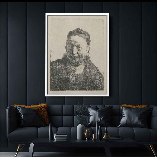 Head and Bust, Full Face by Rembrandt - Canvas Artwork